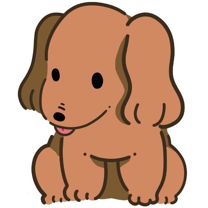 ダックス 茶 イラスト