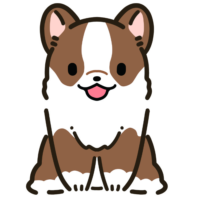 コーギー 茶 イラスト